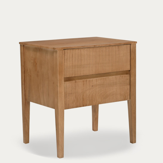 kenay home Mesita de noche natural 2 cajones Descuentos del mes