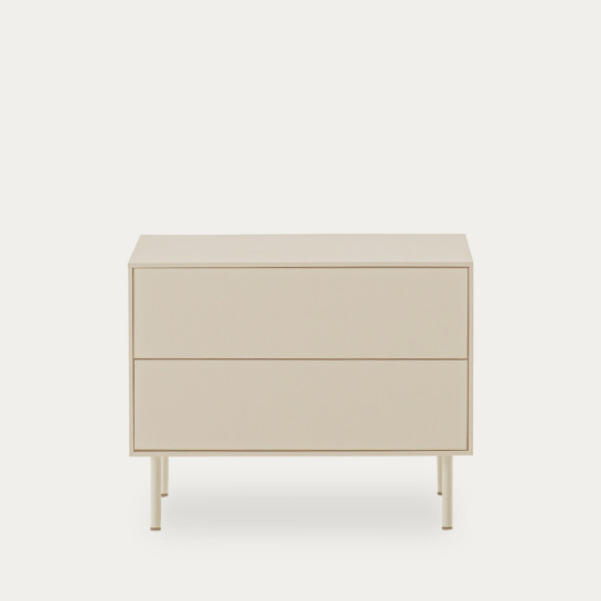 kenay home Mesita de noche tórtola 2 cajones Oferta exclusiva