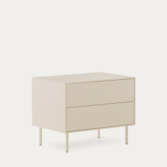 kenay home Mesita de noche tórtola 2 cajones Oferta exclusiva