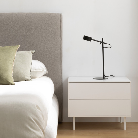 kenay home Mesita de noche blanca 2 cajones Última moda