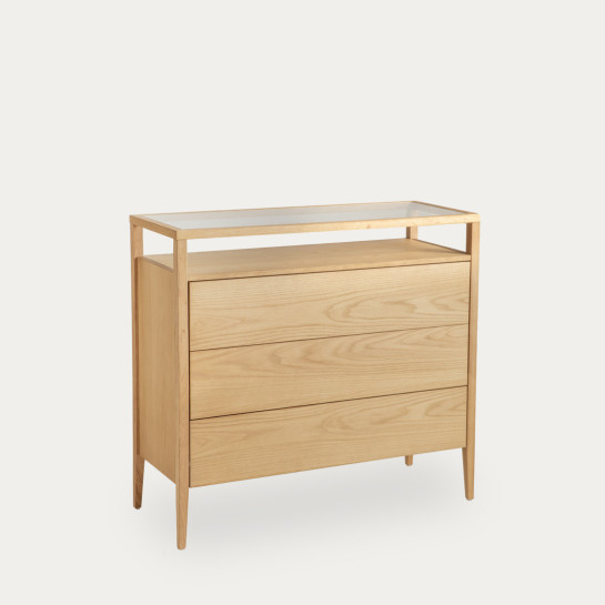 kenay home Cómoda roble 3 cajones Grandes ahorros
