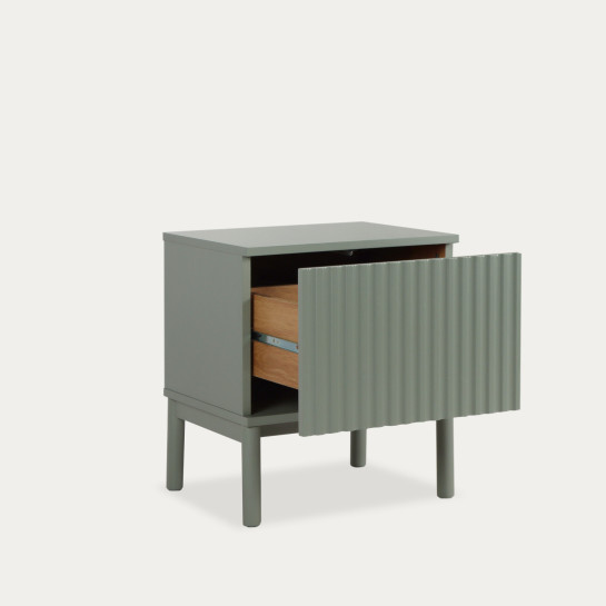 kenay home Mesita de noche verde invierno 1 cajón Devoluciones gratuitas