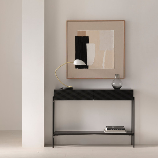 kenay home Consola negra 2 cajones 2025
