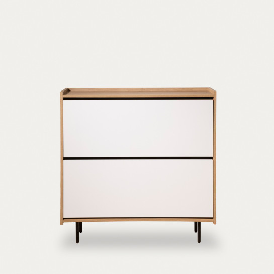 kenay home Zapatero blanco y natural Rebajas