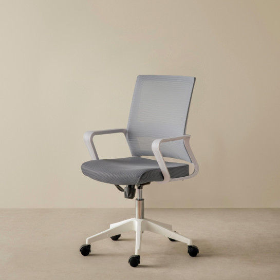 kenay home Silla de escritorio tapizada gris Venta caliente