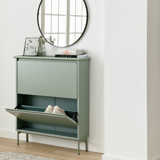 kenay home Zapatero verde Gran oferta
