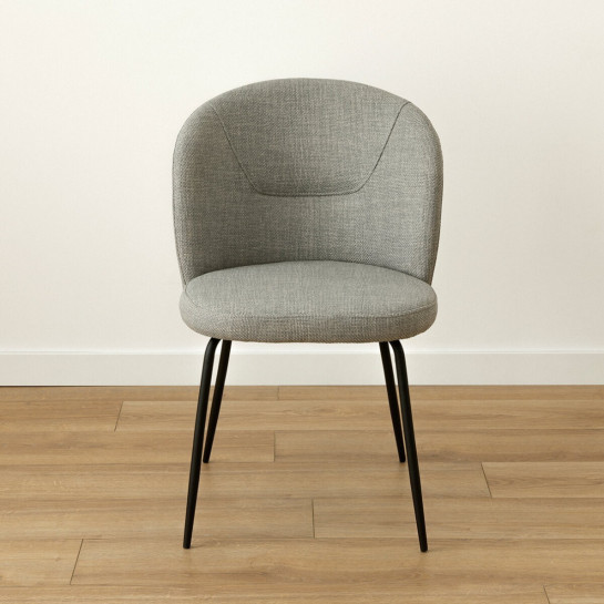 kenay home Silla tapizada gris Rebajas de fábrica