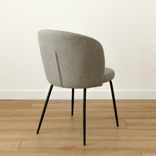 kenay home Silla tapizada gris Rebajas de fábrica