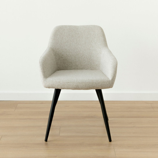 kenay home Silla tapizada gris claro Descuento