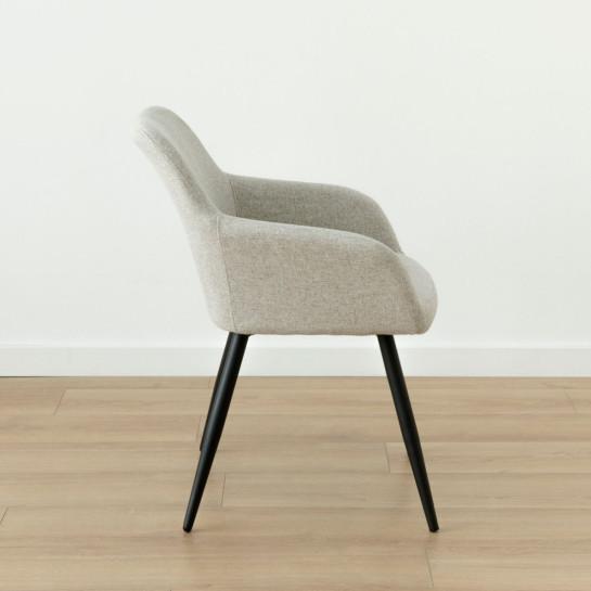 kenay home Silla tapizada gris claro Descuento