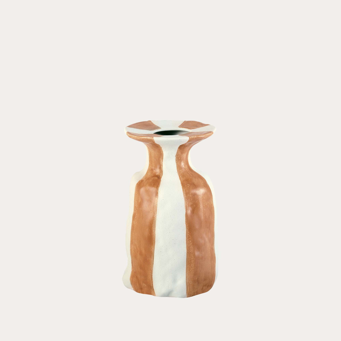 kenay home Jarrón cerámica beige grande Ahorra y exporta