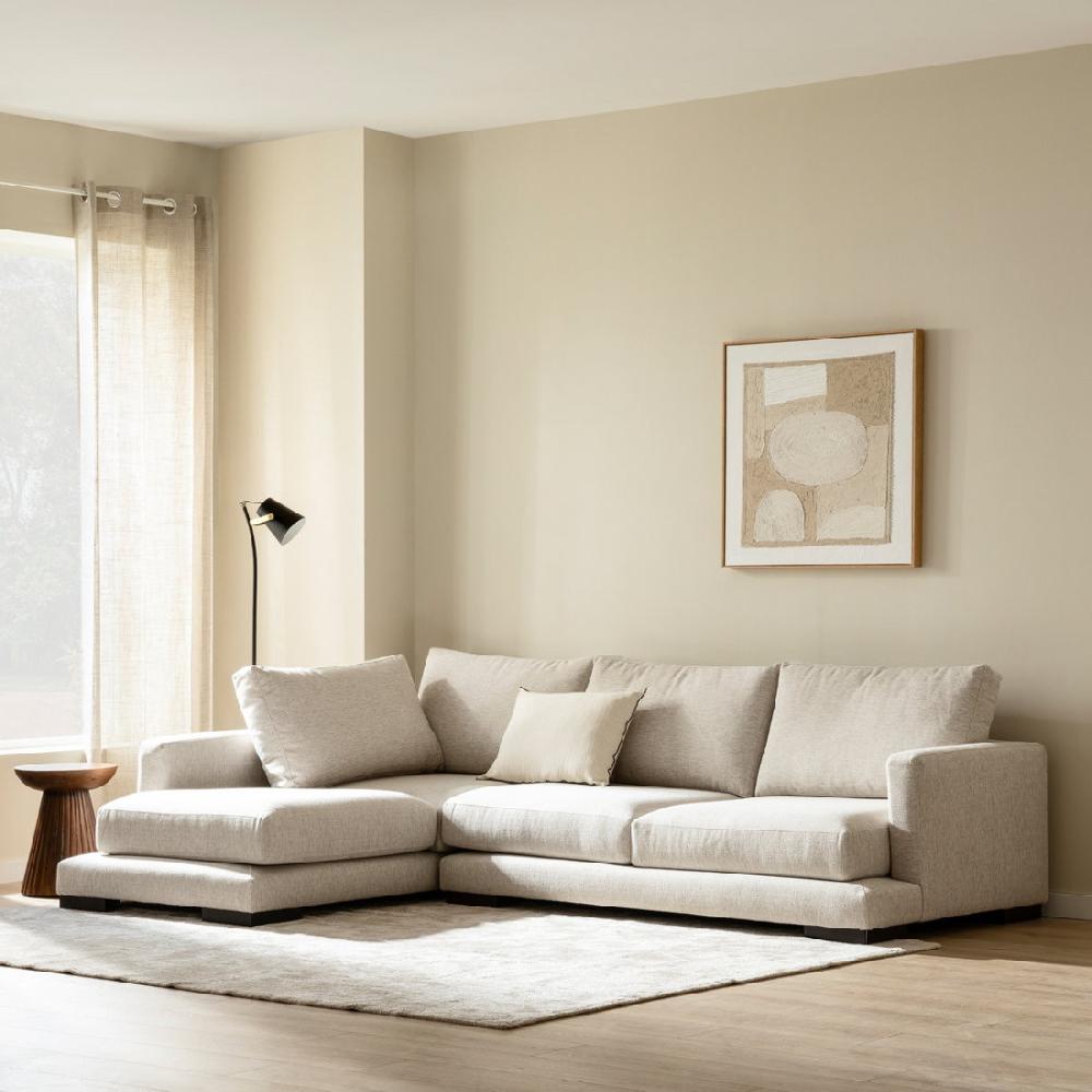 kenay home Sofá beige chaise mediana izquierda En oferta