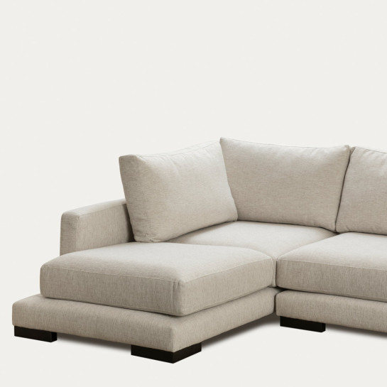 kenay home Sofá beige chaise mediana izquierda En oferta