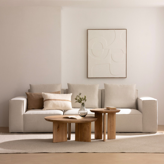 kenay home Sofá 3 plazas perla Descuento por venta flash