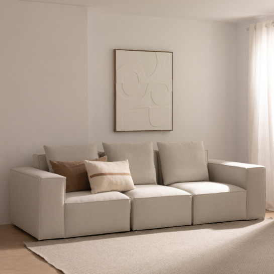 kenay home Sofá 3 plazas perla Descuento por venta flash