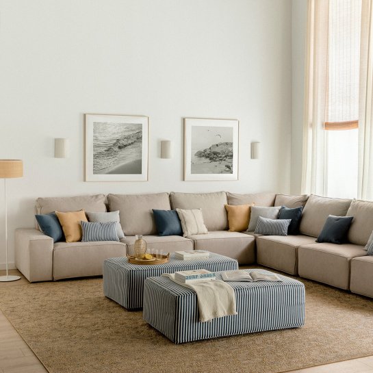 kenay home Sofá rinconera 7 plazas personalizable Rebajas baratas