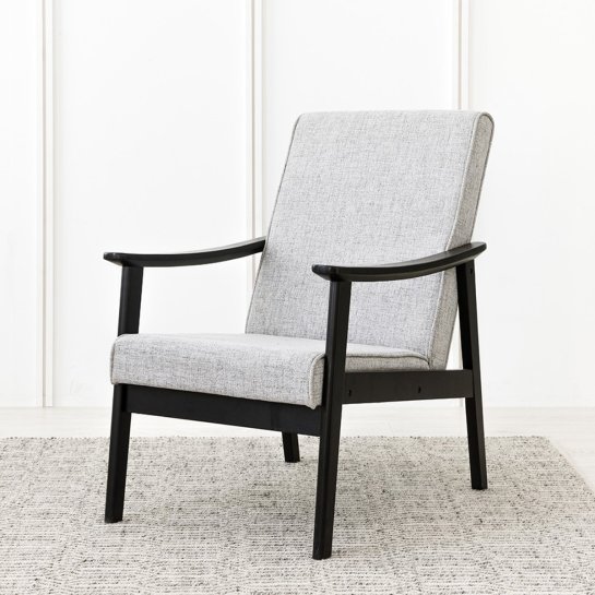 kenay home Butaca tapizada gris Envío internacional gratuito
