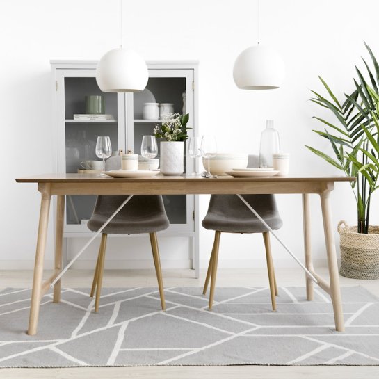 kenay home Mesa de comedor rectangular natural 160 Devoluciones gratuitas
