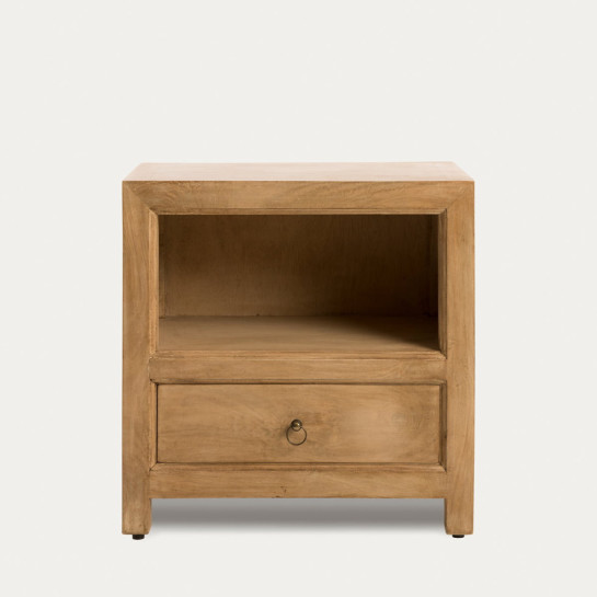 kenay home Pack 2 mesitas de noche natural 1 cajón Rebajas online
