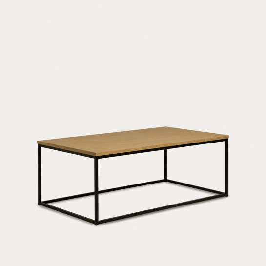 kenay home Mesa de centro rectangular natural negra 110 Grandes descuentos