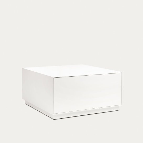 kenay home Mesa de centro cuadrada con cajón blanca 80 Envío internacional gratuito