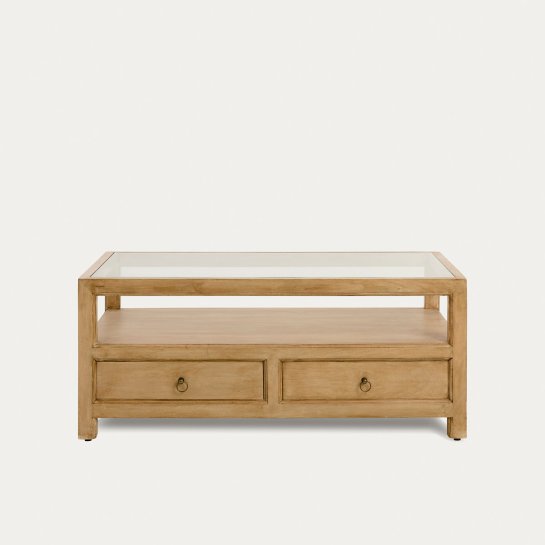 kenay home Mesa de centro rectangular natural 115 Precios de Black Friday