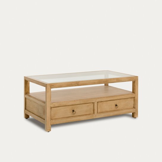 kenay home Mesa de centro rectangular natural 115 Precios de Black Friday