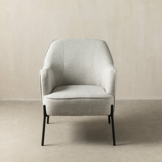 kenay home Butaca tapizada gris claro Grandes ahorros
