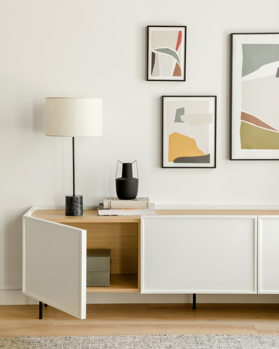 kenay home Mueble TV 180 blanco Rebajas de fin de temporada
