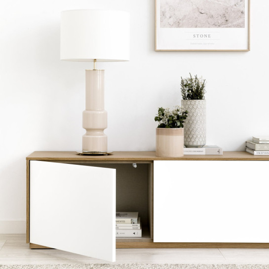 kenay home Mueble TV 240 blanco y roble Precio ultrabajo