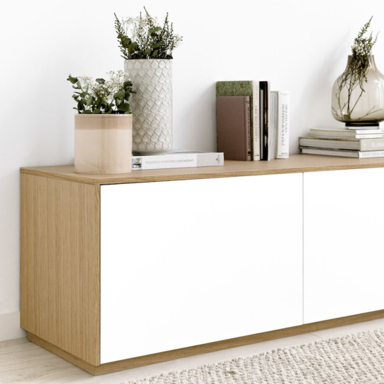 kenay home Mueble TV 240 blanco y roble Precio ultrabajo