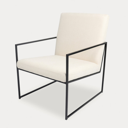 kenay home Butaca tapizada beige Venta caliente