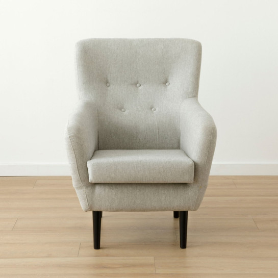 kenay home Butaca tapizada gris Descuento