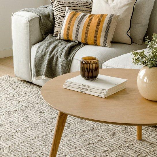 kenay home Mesa de centro curvada natural 90 Últimos 3 días