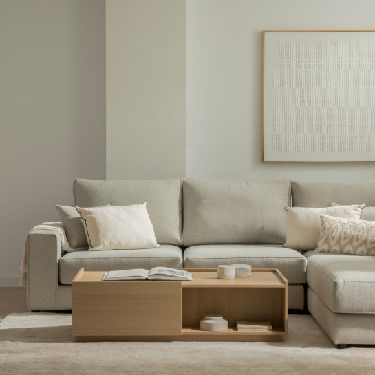 kenay home Mesa de centro rectangular natural 120 Últimos 2 días