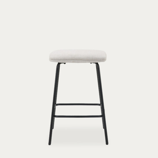 kenay home Taburete tapizado beige Solo queda un día