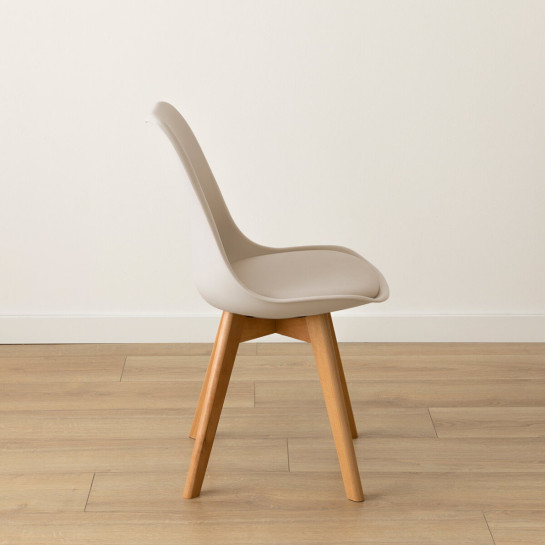 kenay home Silla polipropileno beige Superdescuento