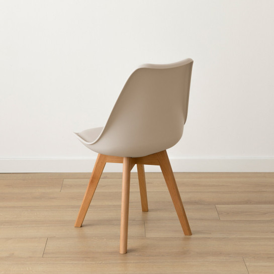 kenay home Silla polipropileno beige Superdescuento