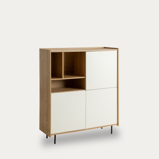 kenay home Aparador compacto 120 blanco y natural Descuentos del mes