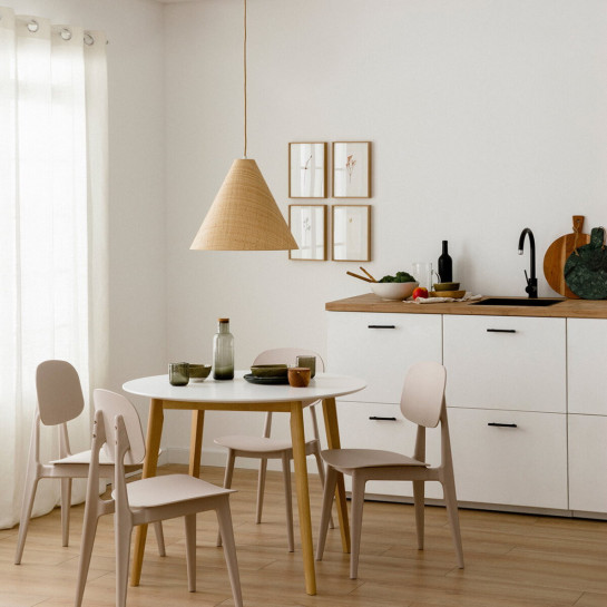 kenay home Silla polipropileno beige En oferta