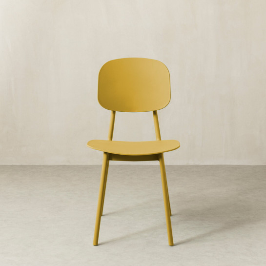 kenay home Silla polipropileno mostaza Descuento