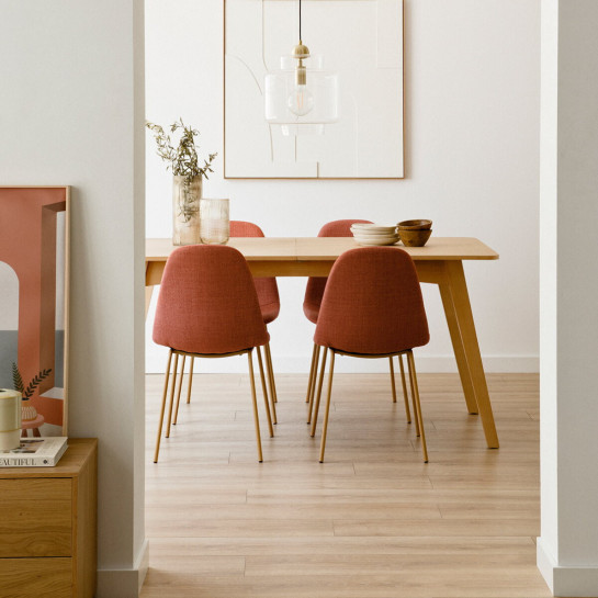 kenay home Silla tapizada terracota Liquidación