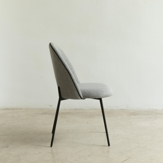 kenay home Silla tapizada gris ribete negro Rebajas online