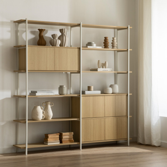 kenay home Estantería alta doble blanca Oferta especial