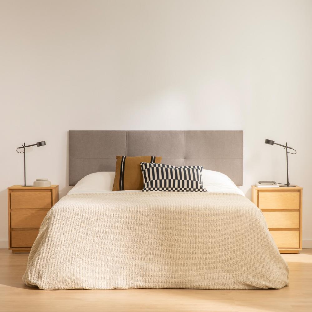 kenay home Cabecero tapizado 150/160 gris Promoción por tiempo limitado