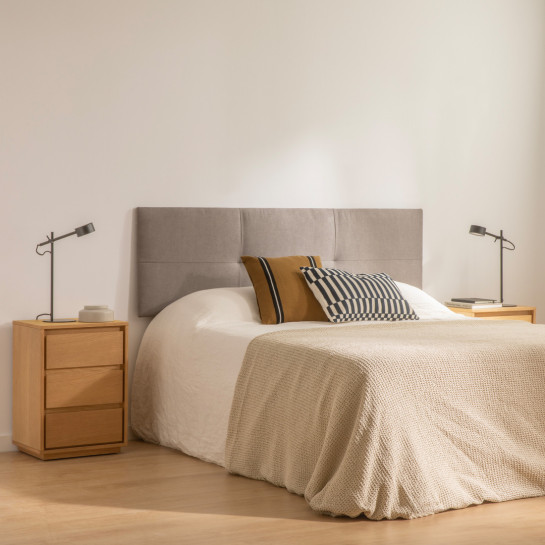 kenay home Cabecero tapizado 150/160 gris Promoción por tiempo limitado