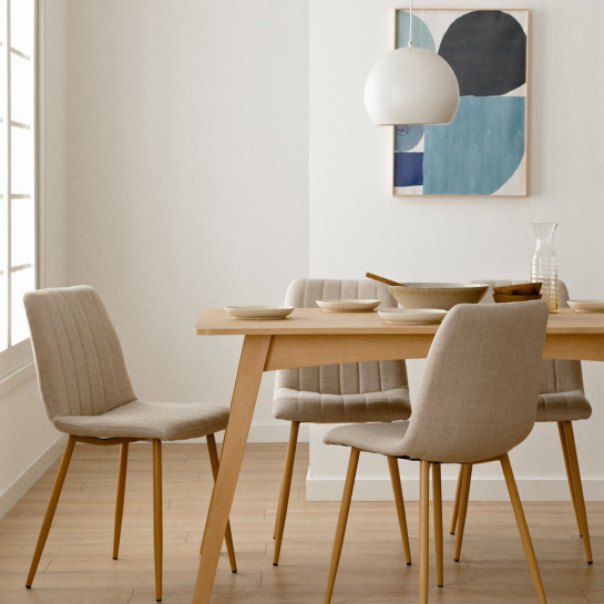 kenay home Silla tapizada beige Promoción trimestral