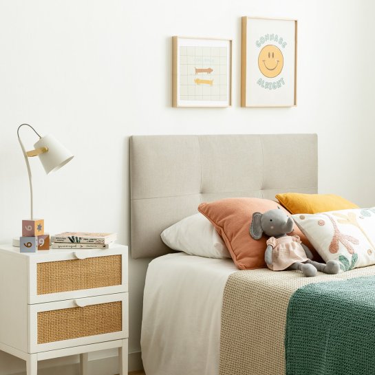 kenay home Cabecero tapizado 90/105 perla Libre de impuestos