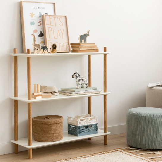 kenay home Estantería 82 blanco-natural infantil Ofertas de temporada