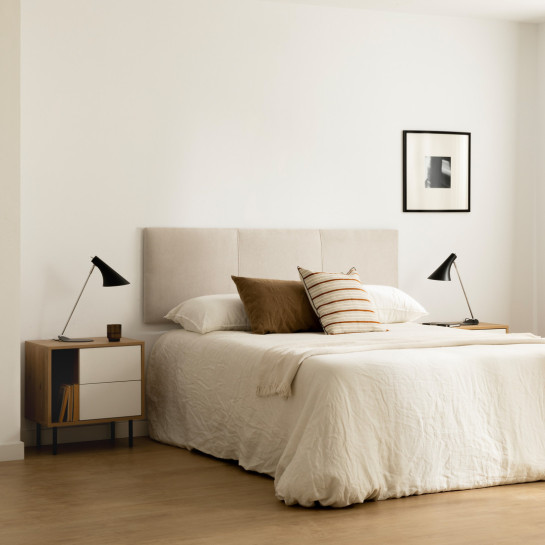 kenay home Cabecero tapizado 150/160 perla 2025